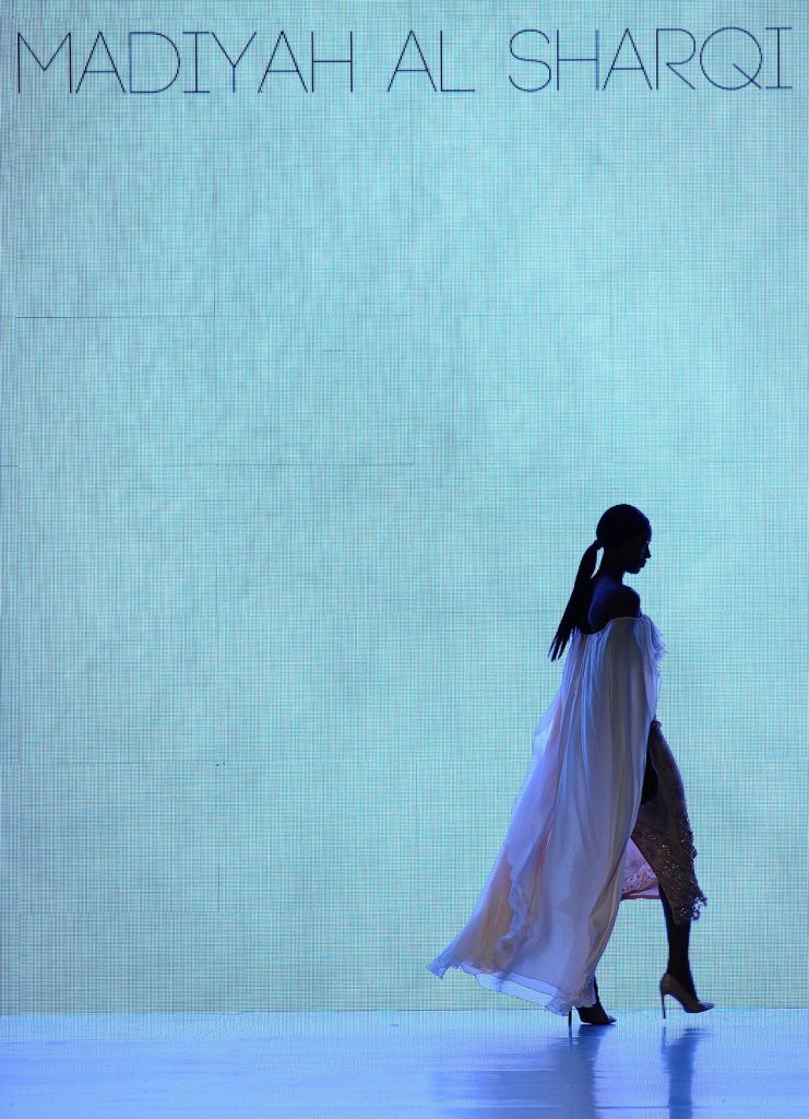 Madiyah Al Sharqi SS15, Fashion Forward, Dubai. Photo courtesy of Getty.