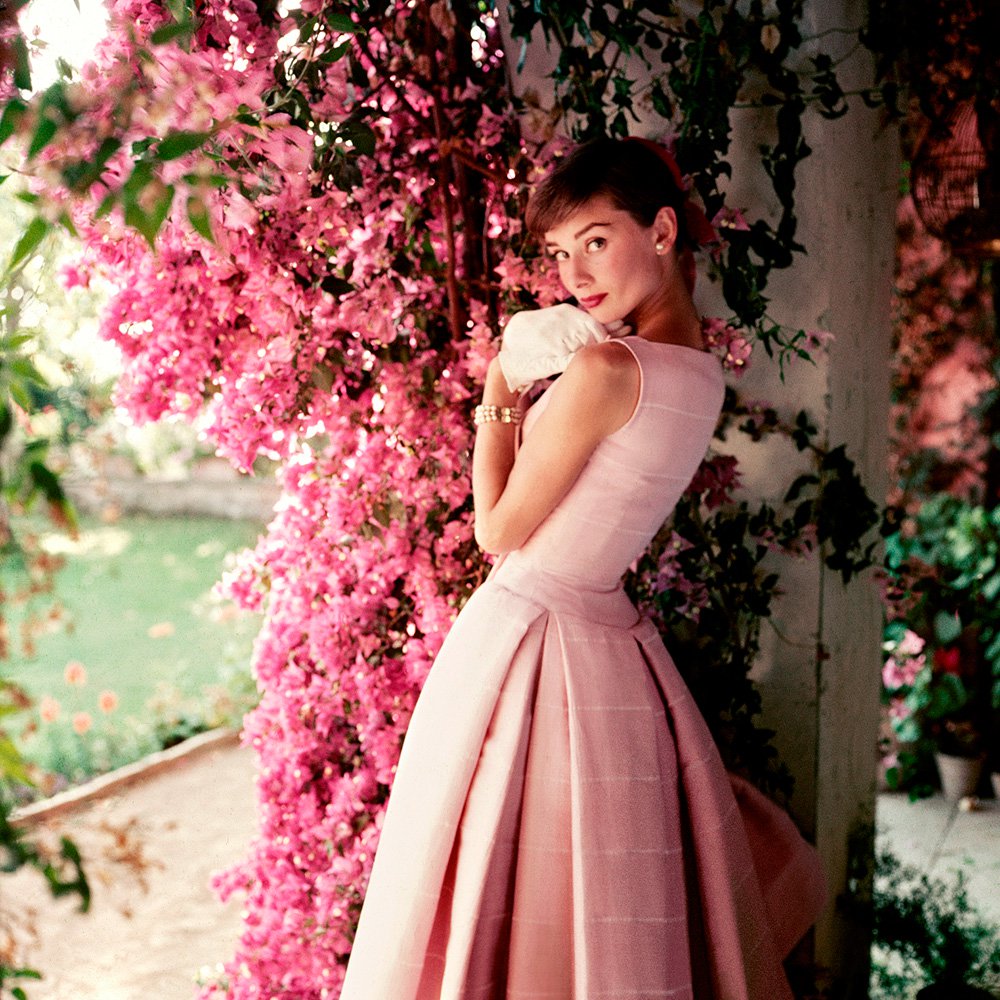 Audrey Hepburn photographed wearing Givenchy by Norman Park, 1955, Image Courtesy of the Norman Parkinson Archive
