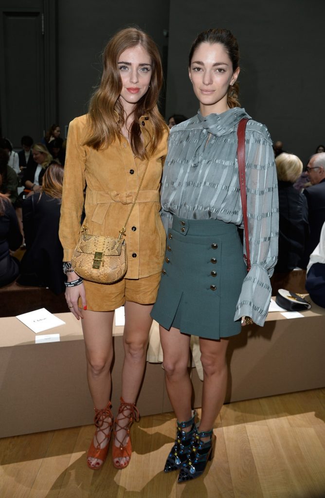 With blogger Chiara Ferragni at Chloe SS15, photographed by Pascal Le Segretain, Getty.