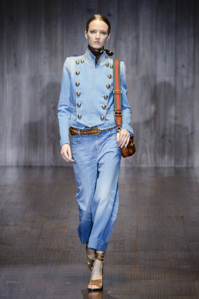 One of many denim looks at Gucci spring/summer 2015.