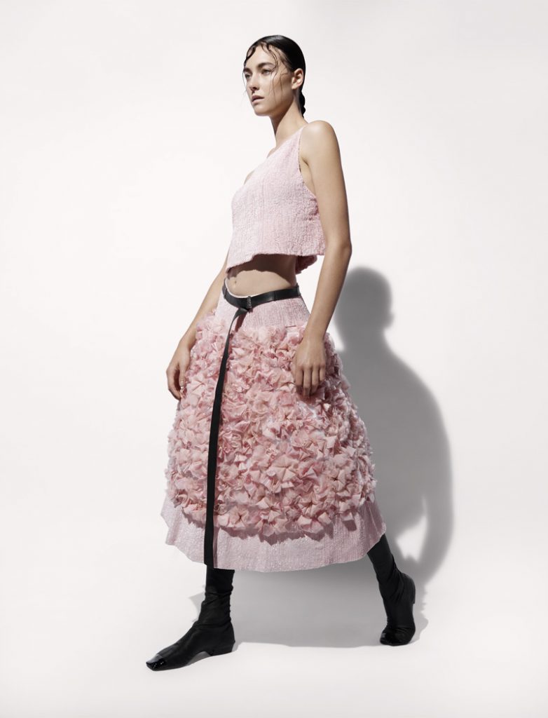 Top, skirt and shoes, CHANEL COUTURE