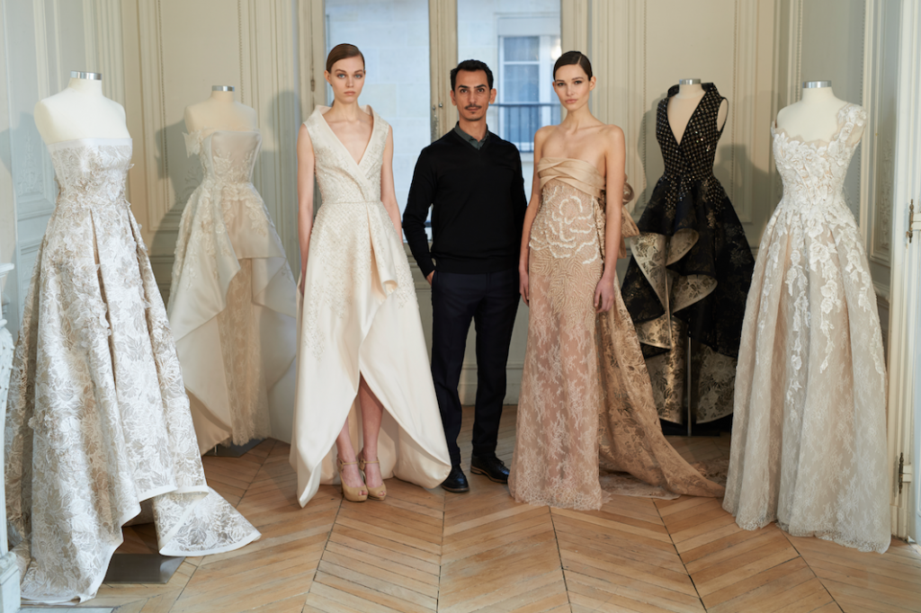 Rami Al Ali with the models from his SS15 couture show