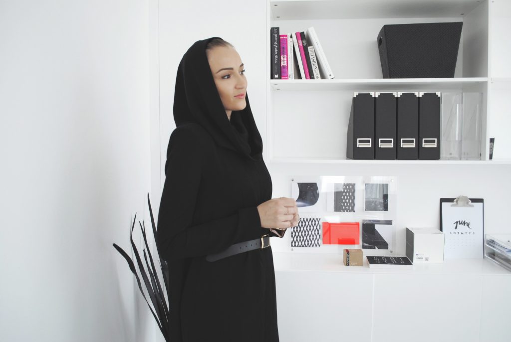 Faiza Bouguessa in her work space