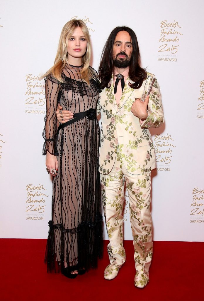 Alessandro Michele and Georgia May Jagger