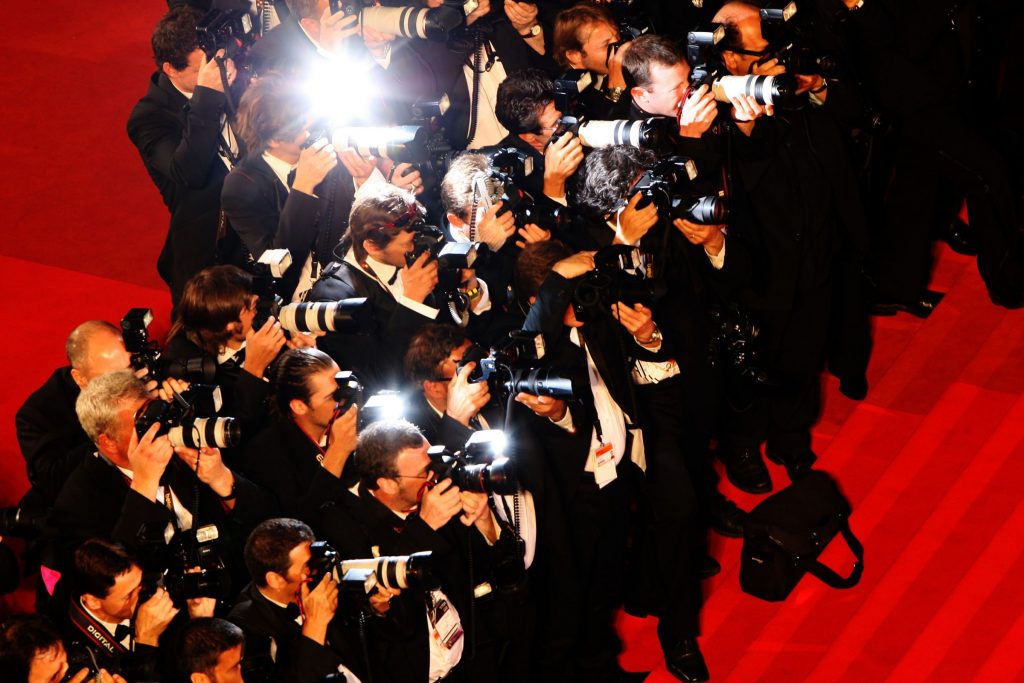 Photographers jostle for position on the red carpet at Cannes Film Festival