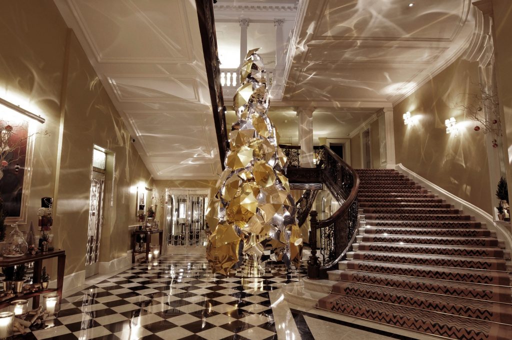 Claridge's Christmas Tree designed by Burberry's Christopher Bailey