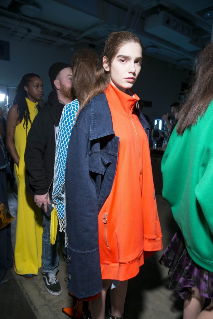 The vibrancy in Marques’ Almeida’s a/w16 show in oversized hoodies and frayed trousers bring elements of energy and excitement