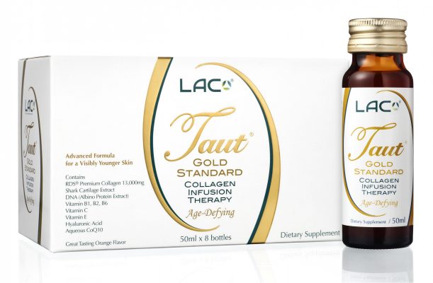 LAC TAUT® Collagen Drink  Key Elements: Hyaluronic acid. Ceramide and Marine Collagen that are highly effective for skin rejuvination