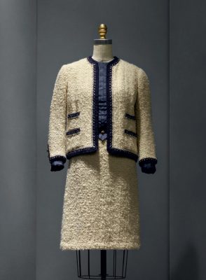 Gabrielle ‘Coco’ Chanel took great pride in designing for other women and her boxy lines and shortened skirts became hallmarks of French fashion. This 1963-68 Haute Couture suit’s crafted from French wool and silk. © The Metropolitan Museum of Art/Nicholas Alan Cope