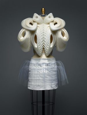 Dutch designer Iris van Herpen proves that technology has always played a role in the art of fashion with this wild 3-D printed spring/summer 2010 polyamide, acrylic and leather dress. © The Metropolitan Museum of Art/Nicholas Alan Cope