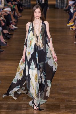 Lanvin's billowing floral maxi dress is the perfect holiday wardrobe addition.