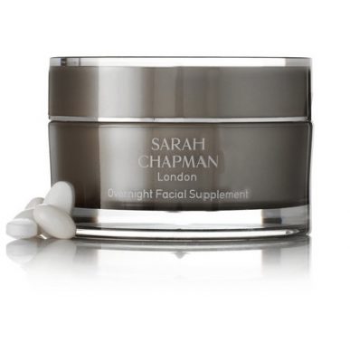 Sarah Chapman is one of the United Kingdom's most sought-after facialists and has over 20 years of training in cosmetic science. Her Skinesis Overnight Facial Supplement blends 23 nourishing micro-nutrients with omega oils and natural antioxidants will stimulate cell repair and fight the effects of UV rays and stress while you sleep.