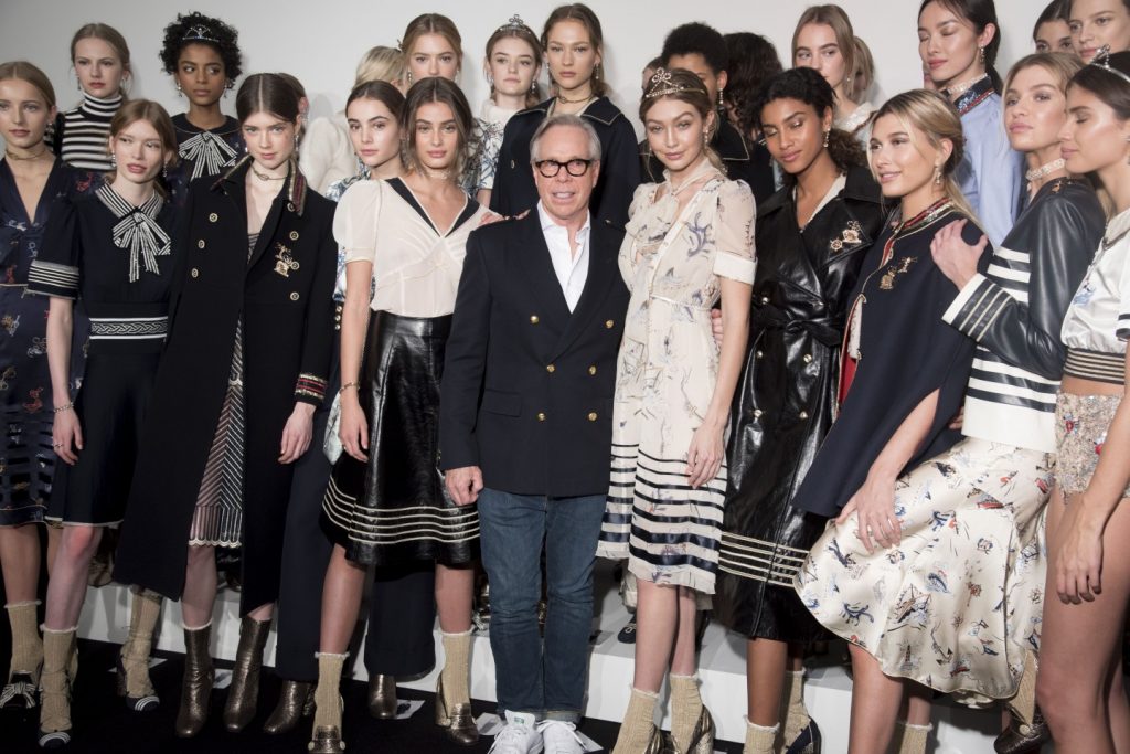 Tommy Hilfiger poses backstage at his autumn/winter16 show.