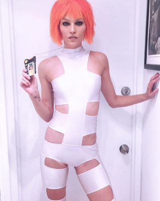 Aline Weber  Fans of The Fifth Element movie will appreciate the edginess of Aline Webers’ costume as Leeloo Dallas, a scientifically created superhuman.