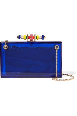 The Kitsch: Charlotte Olympia  For those who take life with a little laughter the Dora 1920' clutch features multicolored charms and faux pearls with a space-age feel