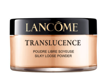 Lancôme Translucence Loose Powder Foundation Her illusion of perfect skin can be attributed to the innovative power of Lancôme’s matte finish powder, which leaves the skin with a translucent finish while absorbing oil and smoothening skin. The result: skin that is satiny to the touch, never chalky and sumptuously glowing.