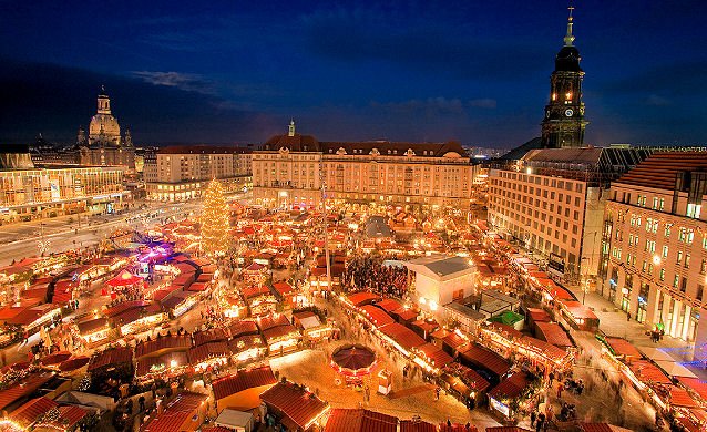 Dresden, Germany. The Striezelmarkt in Dresden is one of Germany’s oldest documented holiday markets. Wander through the idyllic cobbled streets and snack on sugar-dusted stollen cake for a truly memorable festive experience. Until 24th December 2016