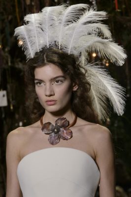 The Statement Hair Accessory - Dior: Maria Grazia Chiuri made a case for feathered adornments with her fantasy-focused show that proposed ostrich feather headbands. While Dior’s became a focal point of the show we anticipate smaller plumes making their way into our hair accessories for the season ahead