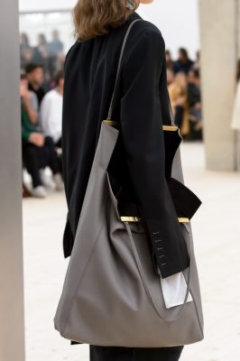 Excess Baggage: Oversized totes and shoulder bags made their presence known on the runway. Consider sleek silhouettes such as the ones shown at Céline (pictured), Alexander Wang, Boss Woman and Marni.