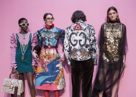 Blending Genders   Continuing the shift towards new presentation modes, Gucci was the latest label in a long line that includes Burberry, DSquared2, Tommy Hilfiger and Tom Ford to move away from the traditional show format and unite men's and women's shows.