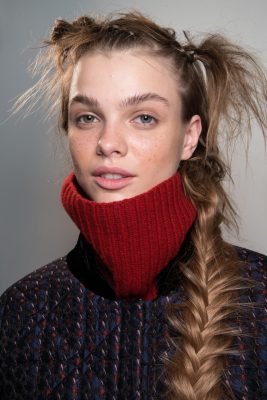Antonio Berardi: Fresh faces and fanned out fishtale braids paid homage to the highlands