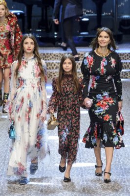 Anna Brostrem: Interior designer and architect Anna wore a fitted midi dress with a fluted skirt and was accompanied by her two daughters.