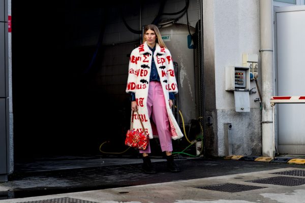Mixed Mediums: Veronica Heilbrunner expertly clashes colours and prints by enlisting block separates as a base and adding prints through outerwear and accessories