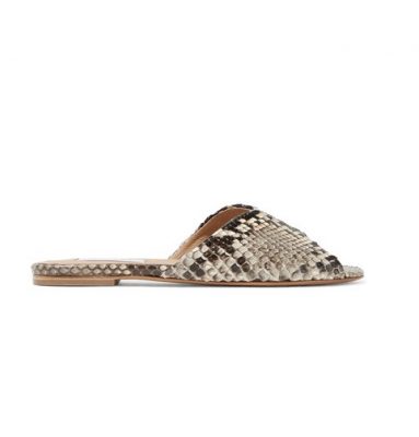 The slider: Gabriela Hearst's python skin slider will elevate your off duty wardrobe. Wear with cropped denim and a white shirt for casual chic.