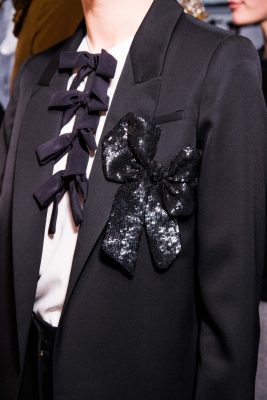 Rochas: Demure bow details added charm and polish to workwear separates at Rochas.