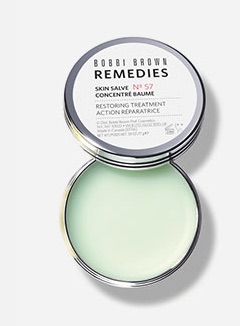 Skin Salve Restoring Treatment: This concentrated balm uses shea butter, beeswax and turmeric extract to heal severely dry, chapped and irritated skin and can be left on overnight over other treatments.