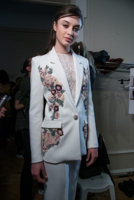 Zuhair Murad: Painstaking couture-like sequins and beaded embroidery adorned jackets and blazers.
