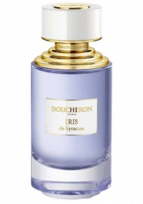 Boucheron La Collection, Iris de Syracuse.  Maison Boucheron is inspired by memories of its gem hunters for spring/summer17. The fragrance combines pepper, vanilla, white musk and mandarin and is a perfect scent for the constant traveller or city dweller. Its lightweight texture is both noble and unique, taking the wearer away to sunny landscapes of Italy.