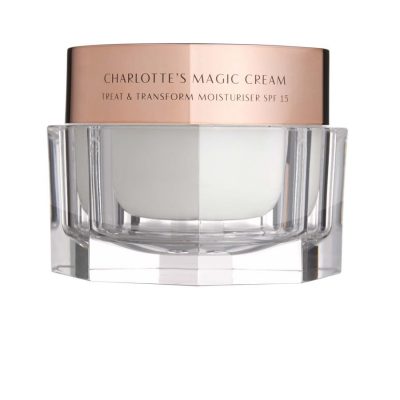 Charlotte’s Magic Cream. If anyone knows the secret to youthful skin its renowned makeup artist Charlotte Tilbury. A combination of rosehip and camellia oils guarantee to re-energise lack lustre skin leaving it with a hydrated glow. The moisturiser also works as the perfect primer for makeup and contains a unique anti-age BioNymph peptide which stimulates collagen while defending against free radicals.