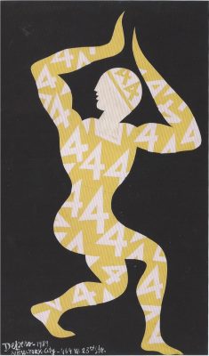 Fortunato Depero, Costume cifrato, 1929 collage, 56 x 34cm.