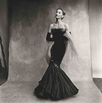 Irving Penn (American, 1917 – 2009). Rochas Mermaid Dress (Lisa Fonssagrives-Penn), Paris, 1950. Platinum-palladium print, 1980
