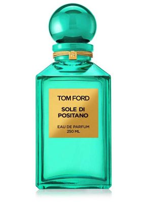 Tom Ford Sole Di Positano. The fragrance borrows from the highly acclaimed Private Blend Neroli Portofino Collection and uses citrus as its integral note. Chifo leaf, Lilly of the Valley (also the flower of May) mandarin and bitter orange come together and smother you in a vibrant vision of the Mediterranean. Perfect for lounging on a private island or revisiting your favourite wellness retreat.