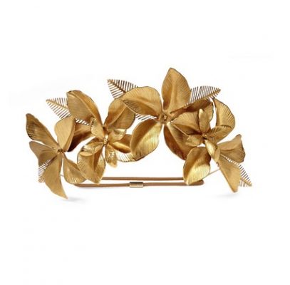 Jennifer Behr Hibiscus gold-plated headband