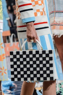 Prints needn’t be overbearingly colourful, choose checkerboard details in monochrome, such as this offering from Thom Browne to mute a busy palette.