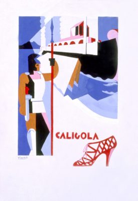 Lucio Venna, Caligola, 1930 pochoir on paper, 335 x 223mm advertising sketch.