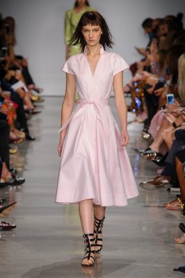 The Shirt Dress: Always a classic, the shirtdress is a chic staple perfect for summer. Soften sharp tailoring by selecting a shirtdress in a sorbet shade such as this pink confection by Zac Posen