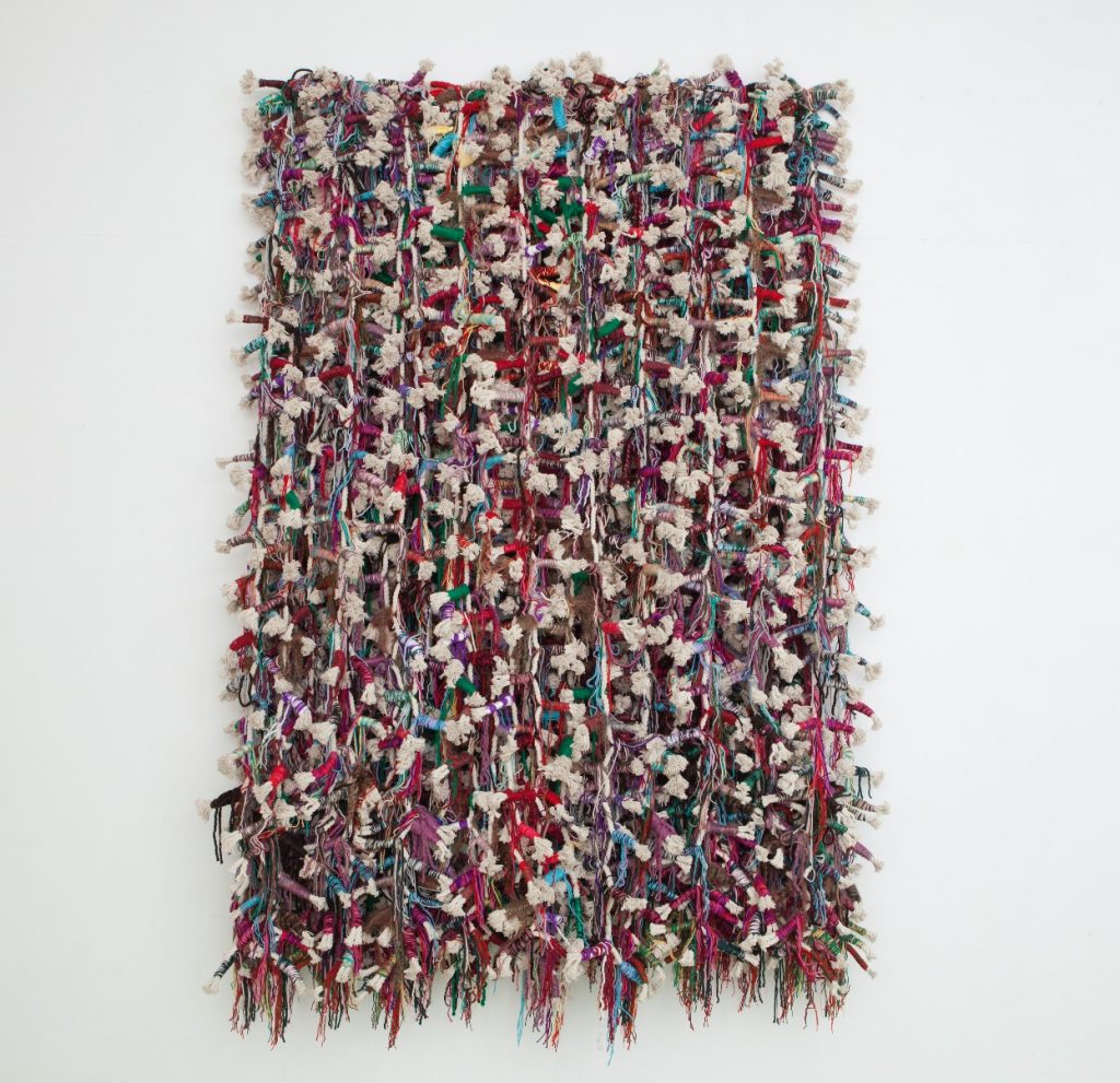 Cutting and Tying, 2015, Hassan Sharif. Cotton rope and wool, 260 x 180 x 40cm