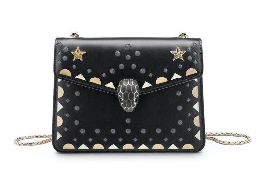 Studded stars and geometric embellishments brings a rockstar edge to the coveted Serpenti silhouette.