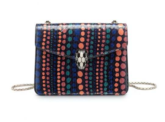 The Elaphe Polka Dot bag exudes a playful Seventies charm and is available in two colour ways