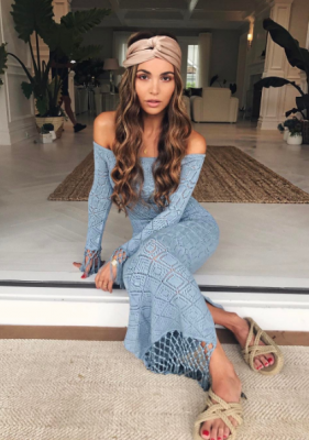 Negin Mirsalehi: Negin’s first day at The Hamptons look is everything we envision when thinking of holiday-hair. Ensure your hair colour is perfected with products like Bumble And Bumble’s Brilliantine styling serum that enhances your natural shine while moisturizing hair by the roots.