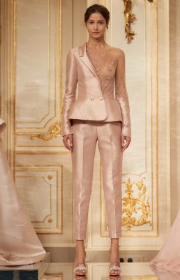 The Power Suit: Syrian designer, Rami Al Ali, makes a return to the French Capital to showcase an elegant and creative women's suit in luxurious fabric that explores the intricate qualities of the modern woman
