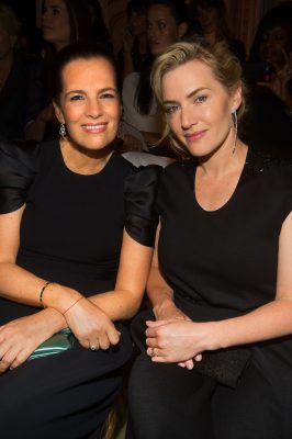 Giorgio Armani: Roberta Armani and actress Kate Winslet were snapped together as they attended legendary designer Giorgio Armani's autumn/winter17 Armani Privé collection in Paris during Couture Week.