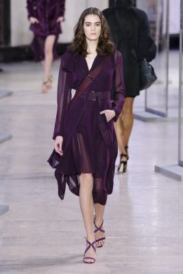 2. Grape Expectations:  Rich hues of grape and eggplant make their case for opulent dressing. Consider lustrous fabrics and structured cuts to elevate daywear and look to floaty gowns for after-dark attire. Akris