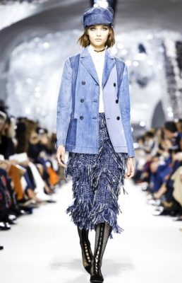 The Fabric | Denim is a stand-alone look, and Dior has provided us with multiple perfect pairs. The brand takes this casual fabric and elevates it for an incredibly glamorous wardrobe go-to, from patch-worked culottes and tassel-drenched midi-skirts to buttoned-down jackets.
