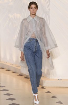 Emilia Wickstead: New Zealand-born and London-based designer Emilia Wickstead took a relaxed approach to spring/summer18 choosing to show off a bit more skin than usual. Her prim, ladylike silhouettes cut from beautifully sheer fabrics will cover all manner of soirees and events next year.