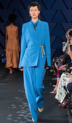 Roksanda: Roksanda Ilincic is known for her architectural details and structure, however this season she opted for more languid, fluid silhouettes that conjured up visions of lazy summer days. Her loosely tailored suits epitomise smart and snappy summer dressing.